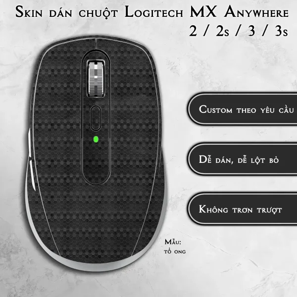 Skin dán chuột Logitech MX Anywhere mẫu tổ ong
