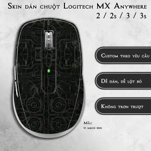 Skin dán chuột Logitech MX Anywhere mẫu vi mạch đen
