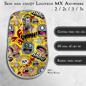 Skin dán chuột Logitech MX Anywhere mẫu Woah Raagh