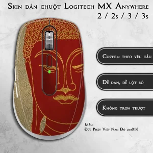 Skin dán chuột Logitech MX Anywhere mẫu Đức Phật Việt Nam Đỏ lsm016