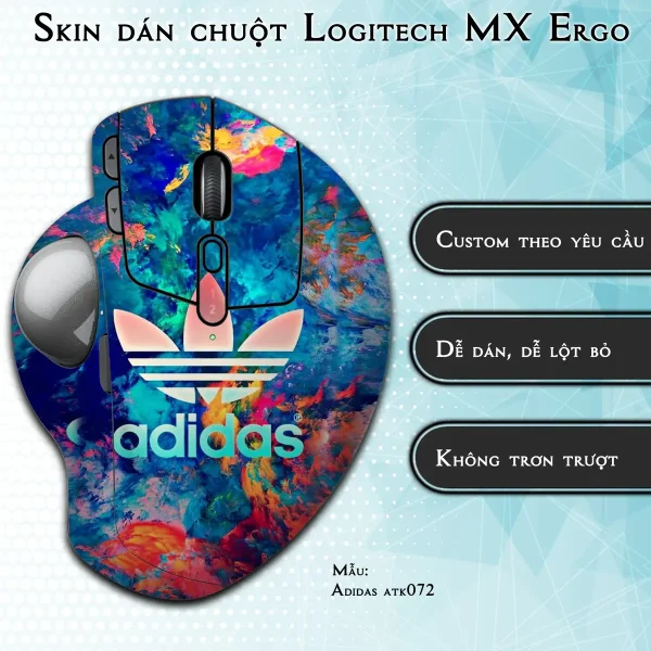 Skin dán chuột Logitech MX Ergo mẫu Adidas atk072
