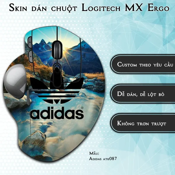 Skin dán chuột Logitech MX Ergo mẫu Adidas atk087