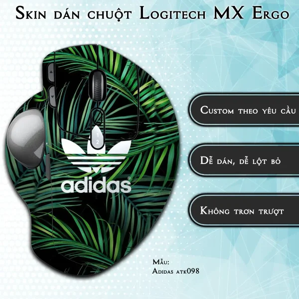Skin dán chuột Logitech MX Ergo mẫu Adidas atk098