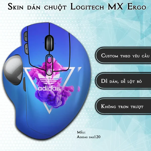 Skin dán chuột Logitech MX Ergo mẫu Adidas das120