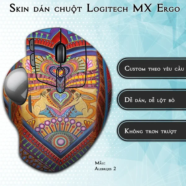 Skin dán chuột Logitech MX Ergo mẫu Alebrijes 2