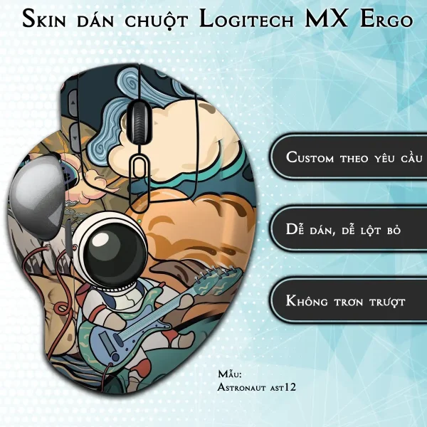 Skin dán chuột Logitech MX Ergo mẫu Astronaut ast12