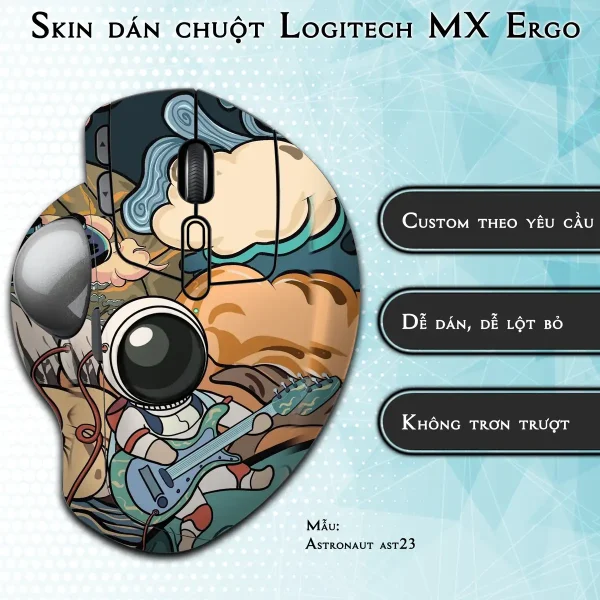 Skin dán chuột Logitech MX Ergo mẫu Astronaut ast23