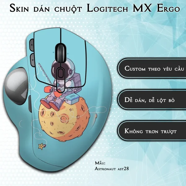 Skin dán chuột Logitech MX Ergo mẫu Astronaut ast28