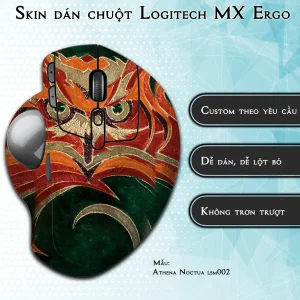 Skin dán chuột Logitech MX Ergo mẫu Athena Noctua lsm002