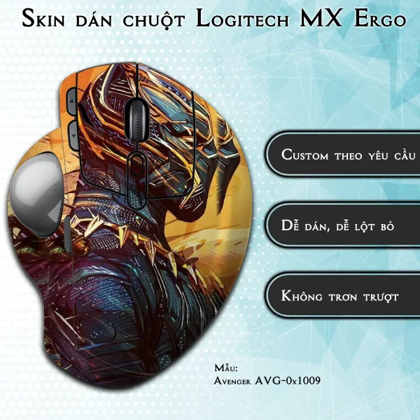 Skin dán chuột Logitech MX Ergo mẫu Avenger avg1009