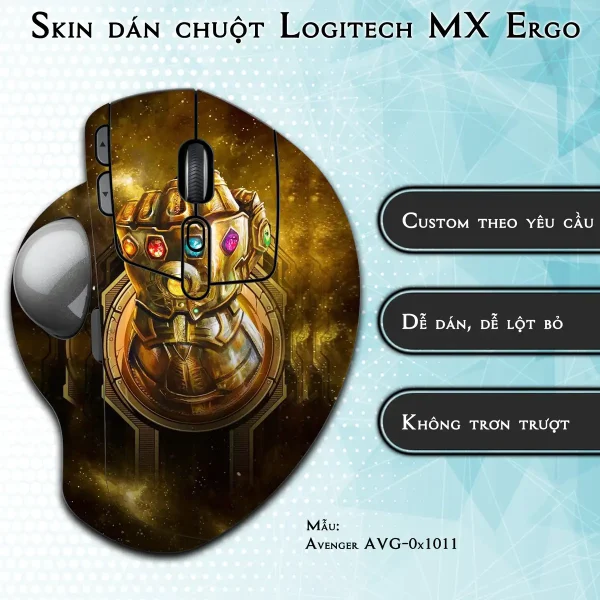 Skin dán chuột Logitech MX Ergo mẫu Avenger avg1011