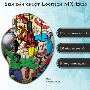 Skin dán chuột Logitech MX Ergo mẫu Avenger comic