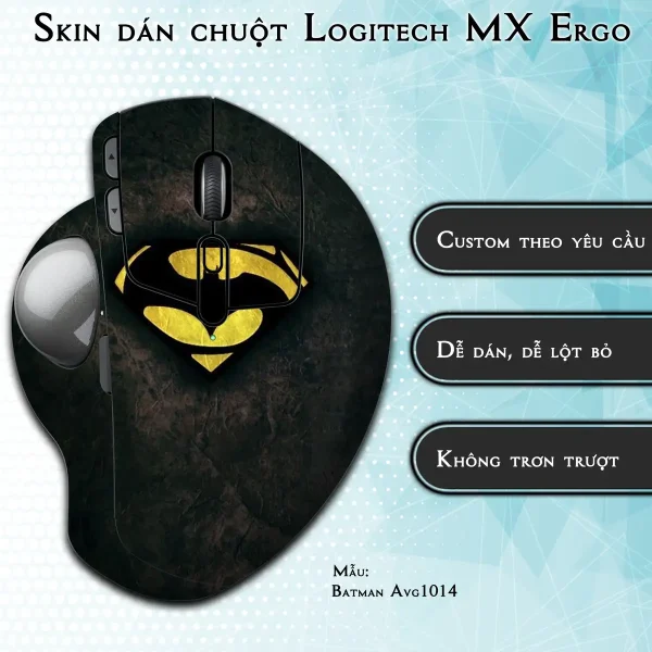 Skin dán chuột Logitech MX Ergo mẫu Batman Avg1014