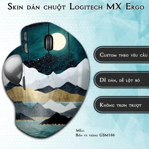 Skin dán chuột Logitech MX Ergo mẫu Biển và trăng GSM166