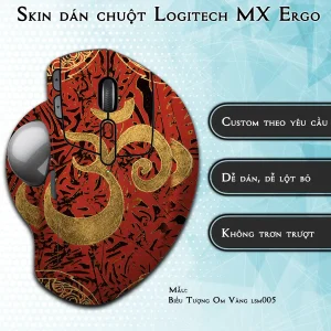 Skin dán chuột Logitech MX Ergo mẫu Biểu Tượng Om Vàng lsm005