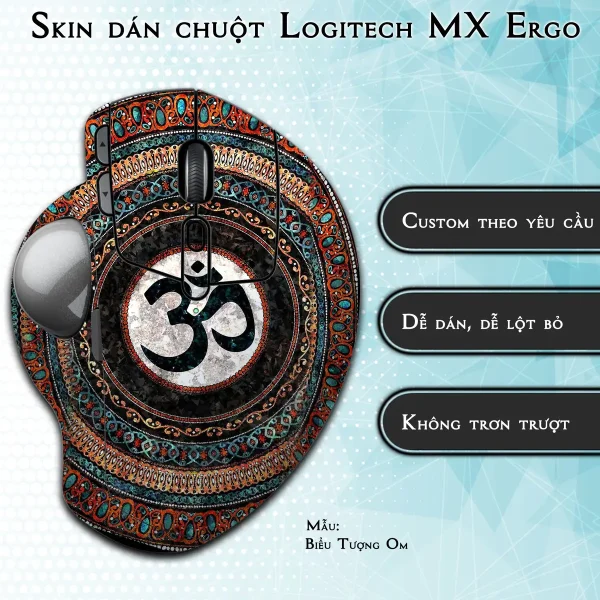 Skin dán chuột Logitech MX Ergo mẫu Biểu Tượng Om