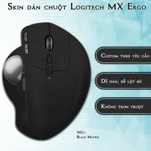 Skin dán chuột Logitech MX Ergo mẫu Black Matrix