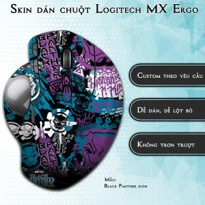 Skin dán chuột Logitech MX Ergo mẫu Black Panther icon
