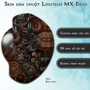 Skin dán chuột Logitech MX Ergo mẫu Bánh răng