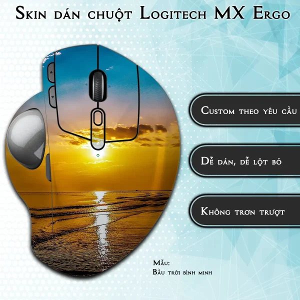 Skin dán chuột Logitech MX Ergo mẫu Bầu trời bình minh