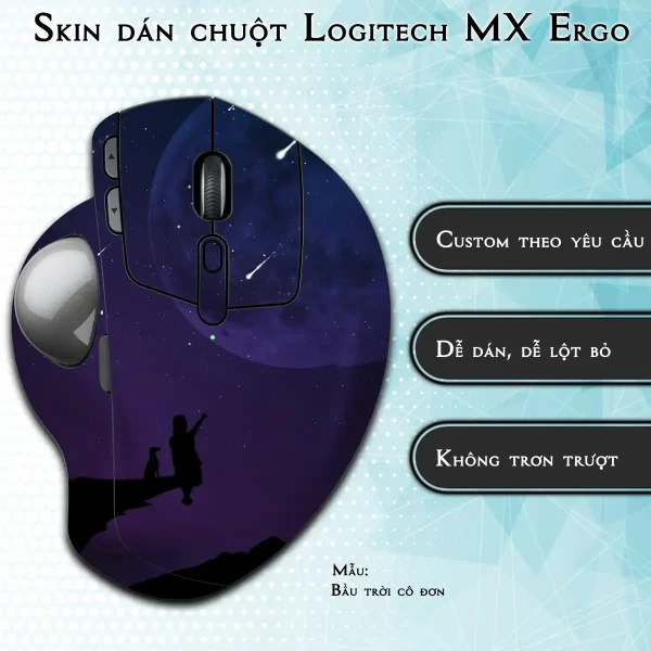 Skin dán chuột Logitech MX Ergo mẫu Bầu trời cô đơn