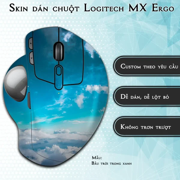 Skin dán chuột Logitech MX Ergo mẫu Bầu trời trong xanh