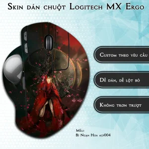 Skin dán chuột Logitech MX Ergo mẫu Bỉ Ngạn Hoa acp004