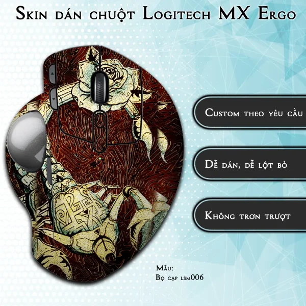 Skin dán chuột Logitech MX Ergo mẫu Bọ cạp lsm006