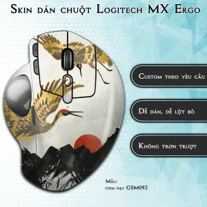Skin dán chuột Logitech MX Ergo mẫu chim hạc GSM092