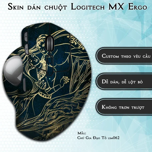 Skin dán chuột Logitech MX Ergo mẫu Chử Gia Đạo Tổ lsm062