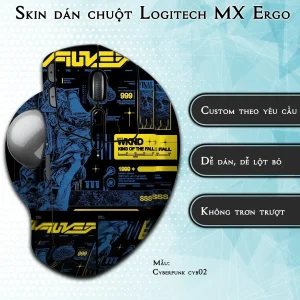 Skin dán chuột Logitech MX Ergo mẫu Cyberpunk cyb02