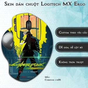 Skin dán chuột Logitech MX Ergo mẫu Cyberpunk cyb06