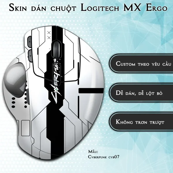 Skin dán chuột Logitech MX Ergo mẫu Cyberpunk cyb07