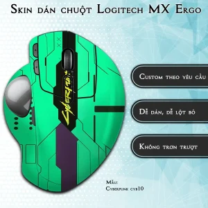 Skin dán chuột Logitech MX Ergo mẫu Cyberpunk cyb10