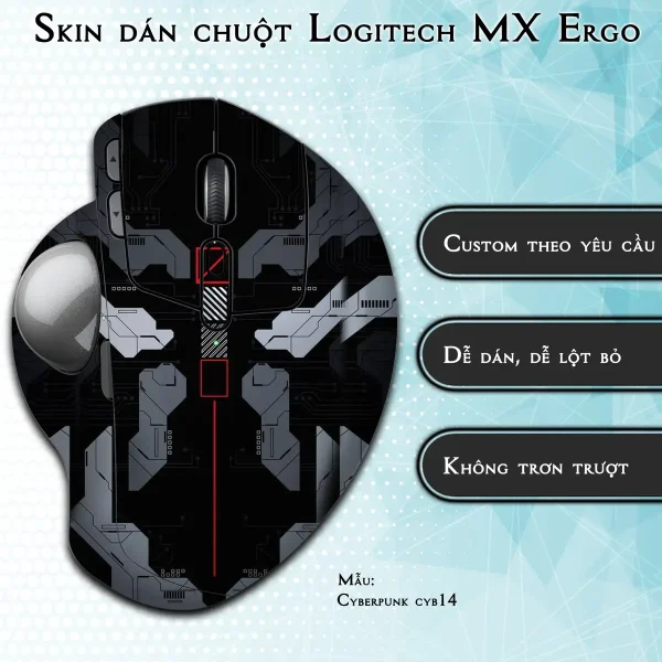 Skin dán chuột Logitech MX Ergo mẫu Cyberpunk cyb14