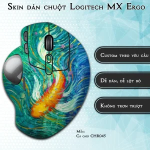 Skin dán chuột Logitech MX Ergo mẫu Cá chép CHR045