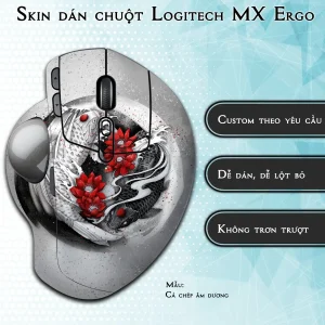 Skin dán chuột Logitech MX Ergo mẫu Cá chép âm dương