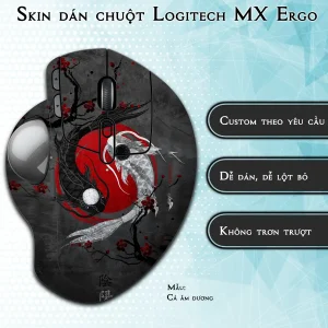 Skin dán chuột Logitech MX Ergo mẫu Cá âm dương