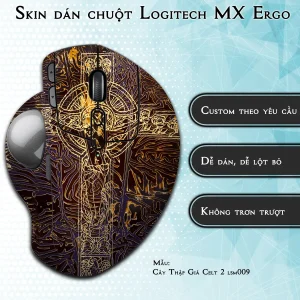 Skin dán chuột Logitech MX Ergo mẫu Cây Thập Giá Celt 2 lsm009