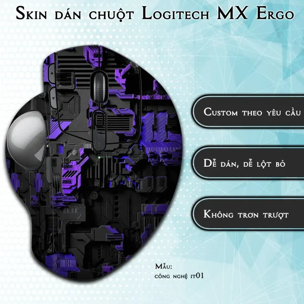 Skin dán chuột Logitech MX Ergo mẫu công nghệ it01