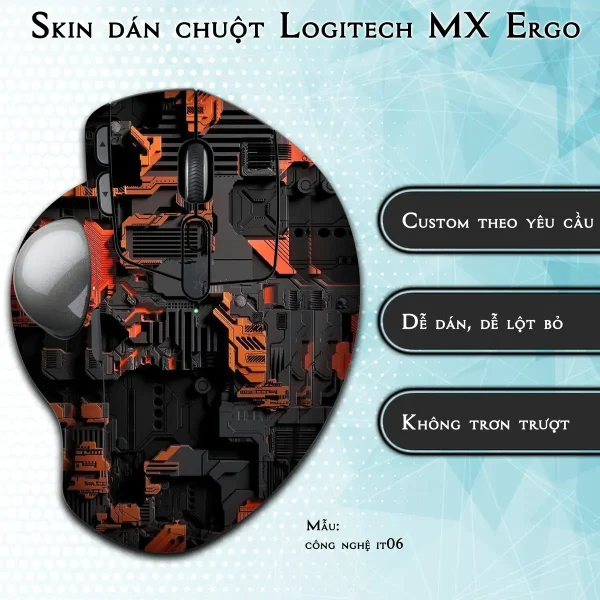 Skin dán chuột Logitech MX Ergo mẫu công nghệ it06