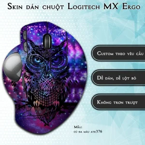 Skin dán chuột Logitech MX Ergo mẫu cú đa màu atk376
