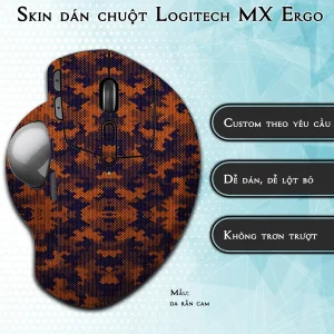 Skin dán chuột Logitech MX Ergo mẫu da rắn cam