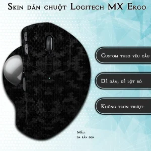 Skin dán chuột Logitech MX Ergo mẫu da rắn đen