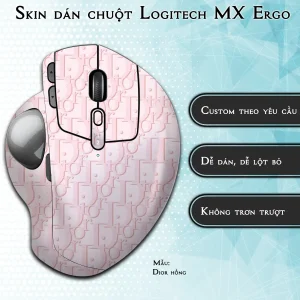 Skin dán chuột Logitech MX Ergo mẫu Dior hồng