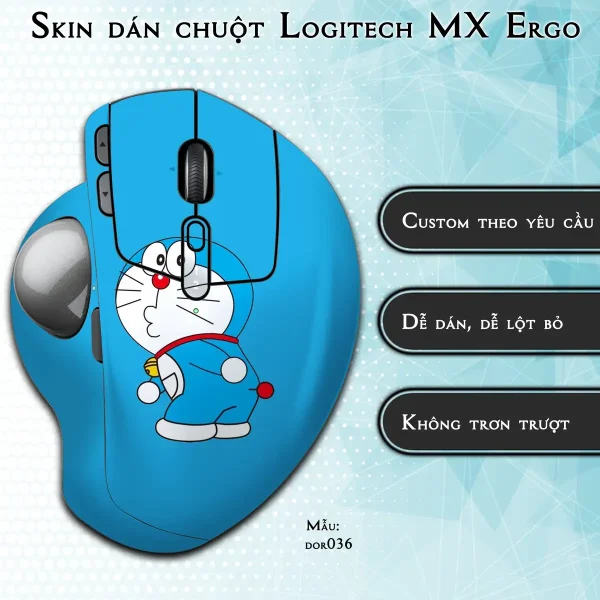 Skin dán chuột Logitech MX Ergo mẫu dor036