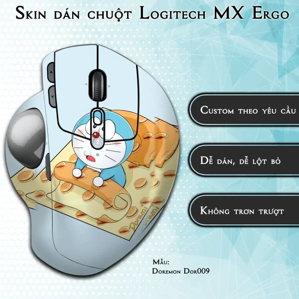 Skin dán chuột Logitech MX Ergo mẫu Doremon Dor009