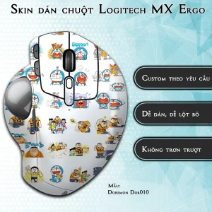 Skin dán chuột Logitech MX Ergo mẫu Doremon Dor010