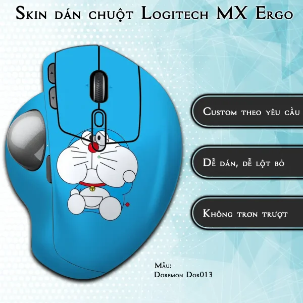 Skin dán chuột Logitech MX Ergo mẫu Doremon Dor013