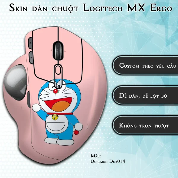 Skin dán chuột Logitech MX Ergo mẫu Doremon Dor014